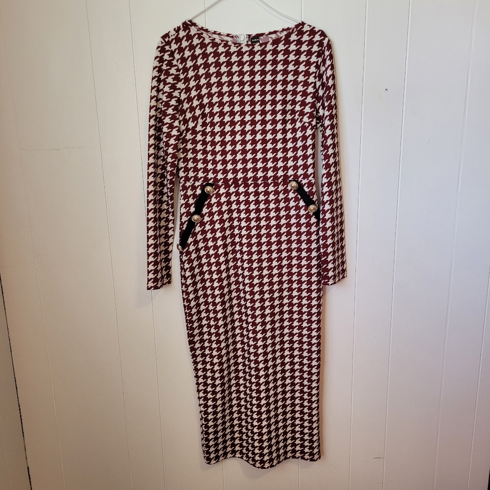 Shein Houndstooth Dress